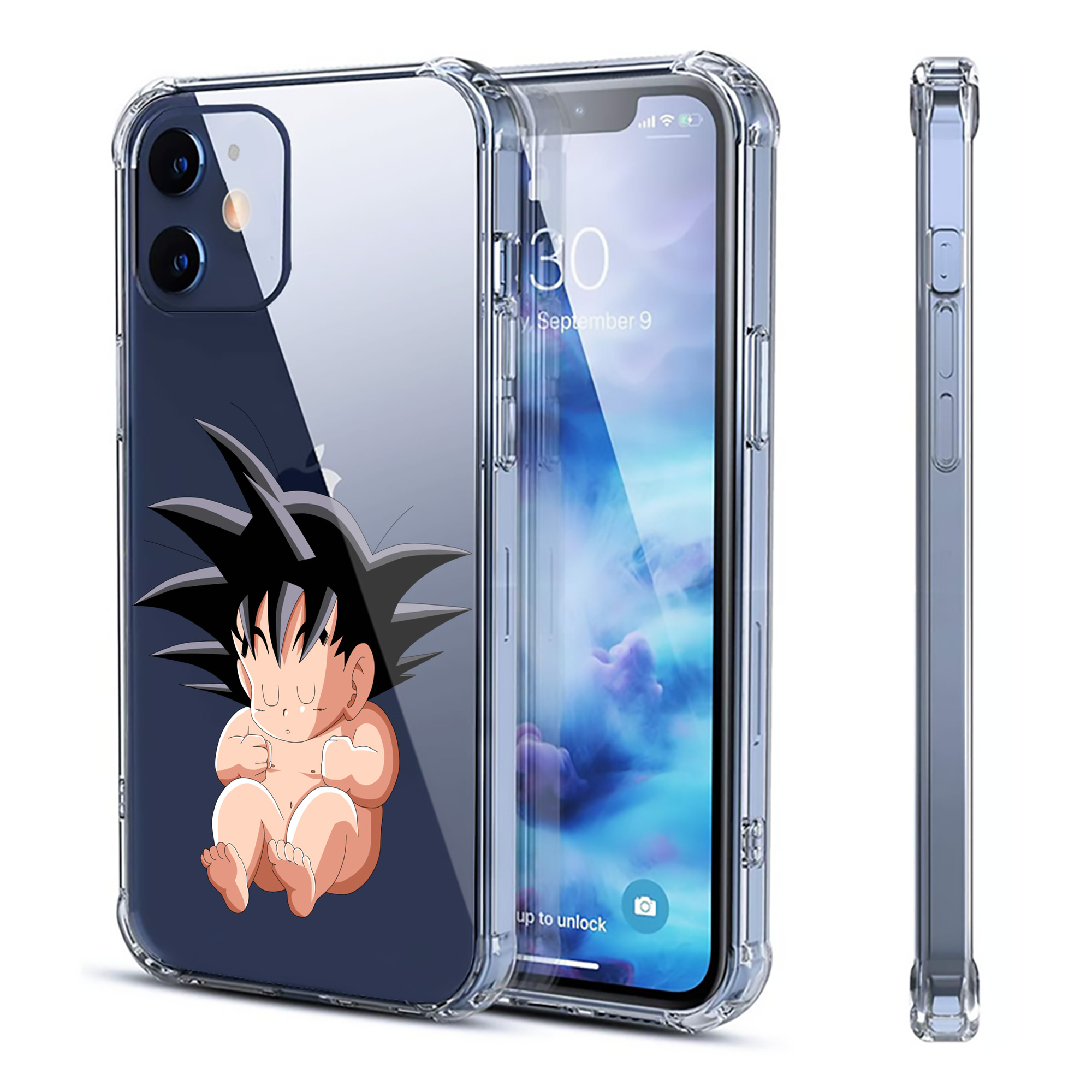 （画像用） ドラゴンボール 孫悟空（そん ごくう）Son Goku カカロット DRAGON BALL Kakarotto 【iPhone 12シリーズ対応】透明スマホケース（クリアソフトケース）